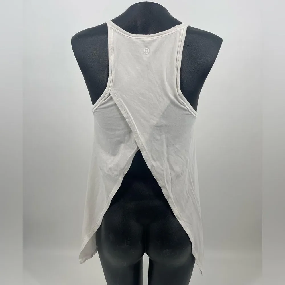 Lululemon white cross back tank